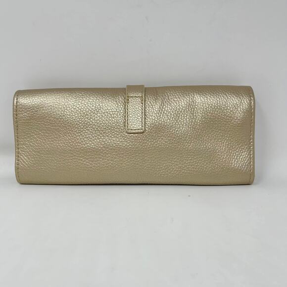 JAGGS Gold Metallic‎ Leather Jewelry Roll w/Zippered Compartments - Picture 2 of 7